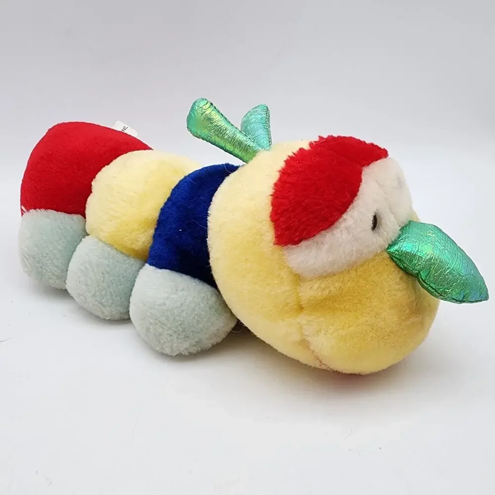 Vintage HugFun Caterpillar Worm Rattle Plush Stuffed Animal 10